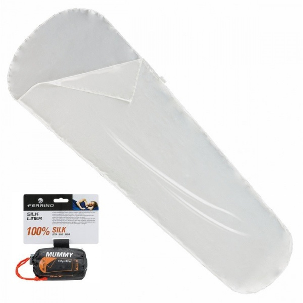 Фото Вкладыш для спального мешка Ferrino Liner Silk Mummy White