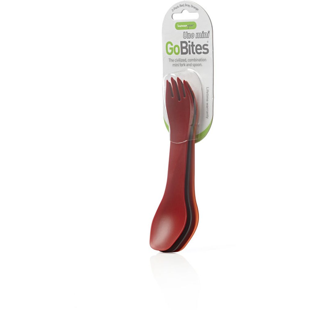 Фото Ложко-виделка Humangear GoBites Uno 3-Pack Red/Gray/Orange