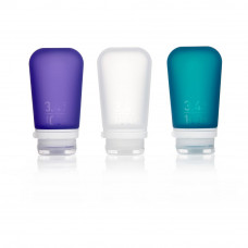 Набор силиконовых бутылочек Humangear GoToob+ 3-Pack Large Clear/Purple/Teal