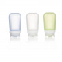Набор силиконовых бутылочек Humangear GoToob+ 3-Pack Medium Clear/Green/Blue фото 0