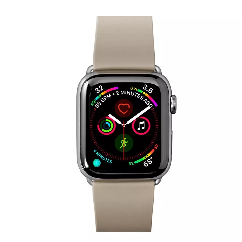 Фото Ремінець LAUT Active з антибактеріального TPU матеріалу для Apple Watch 1-5 розмір 42/44 мм, сіро-коричневий (LAUT_AWL_AC_GY)