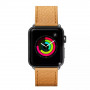 Ремінець LAUT Milano з італійської натуральної шкіри для Apple Watch 1-5 розмір 42/44 мм, охра (LAUT_AWL_ML_BR) фото 0