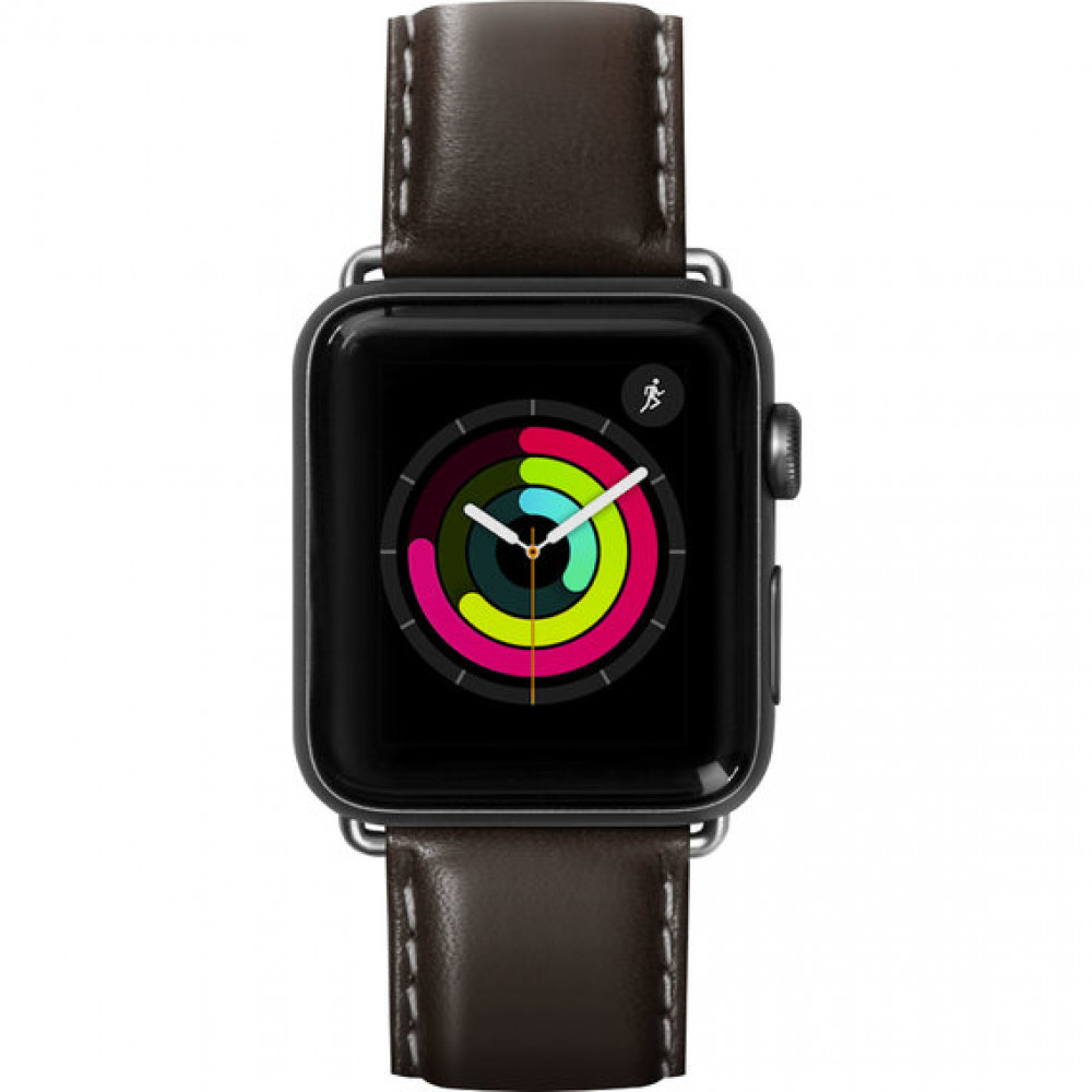 Фото Ремінець LAUT Oxford з преміальної Nappa шкіри для Apple Watch 1-5 розмір 42/44 мм, еспрессо (LAUT_AWL_OX_ES)
