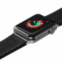 Ремінець LAUT Safari з натуральної шкіри рослинного дублення для Apple Watch 1-5 розмір 42/44 мм, чорний (LAUT_AWL_SA_BK) фото 1