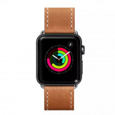 Ремешок LAUT Safari из натуральной кожи растительного дубления для Apple Watch 1-5 размер 42/44 мм, светло коричневый (Тан) (LAUT_AWL_SA_BR)