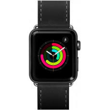 Ремешок LAUT Safari из натуральной кожи растительного дубления для Apple Watch 1-5 размер 38/40 мм, черный (LAUT_AWS_SA_BK)