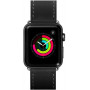 Ремінець LAUT Safari з натуральної шкіри рослинного дублення для Apple Watch 1-5 розмір 38/40 мм, чорний (LAUT_AWS_SA_BK) фото 0
