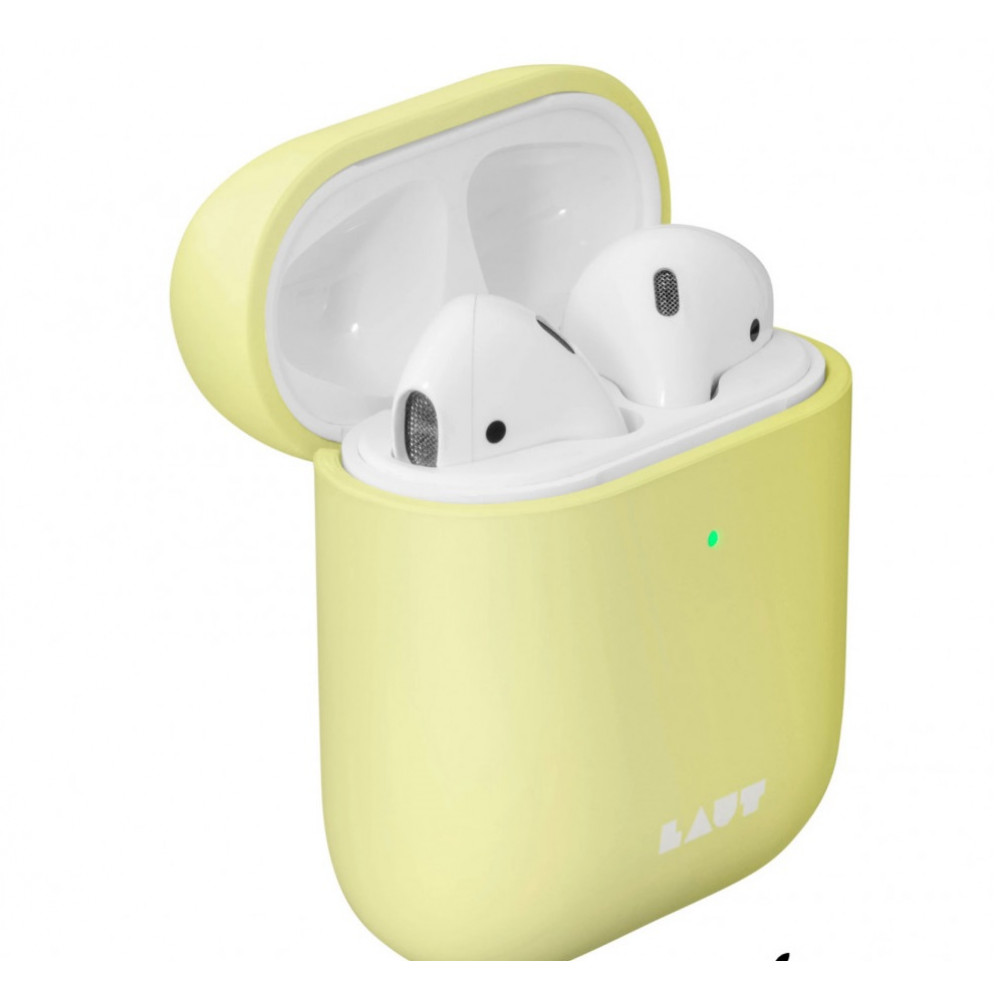 Фото Чохол LAUT HUEX Pastels для AirPods з твердого полікарбонату з м'яким гумовим покриттям, щербет (L_AP_HXP_Y)