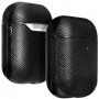 Чохол LAUT Prestige для AirPods з преміальної сафьянової PU шкіри, чорний (L_AP_PRE_BK) фото 1