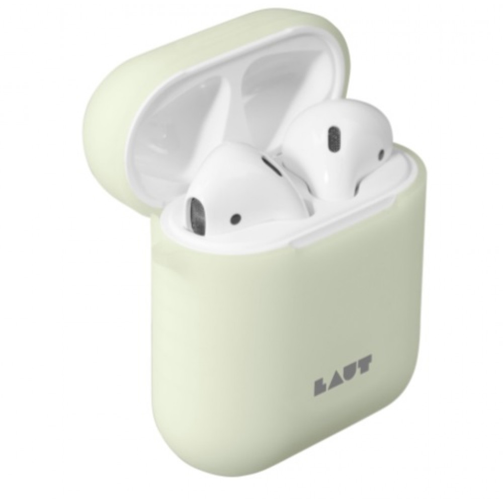 Фото Чохол LAUT Pod для AirPods з високоякісної силіконової гуми з захисним шаром від подряпин і потертостей, що світиться в темряві (LAUT_AP_POD_GL)