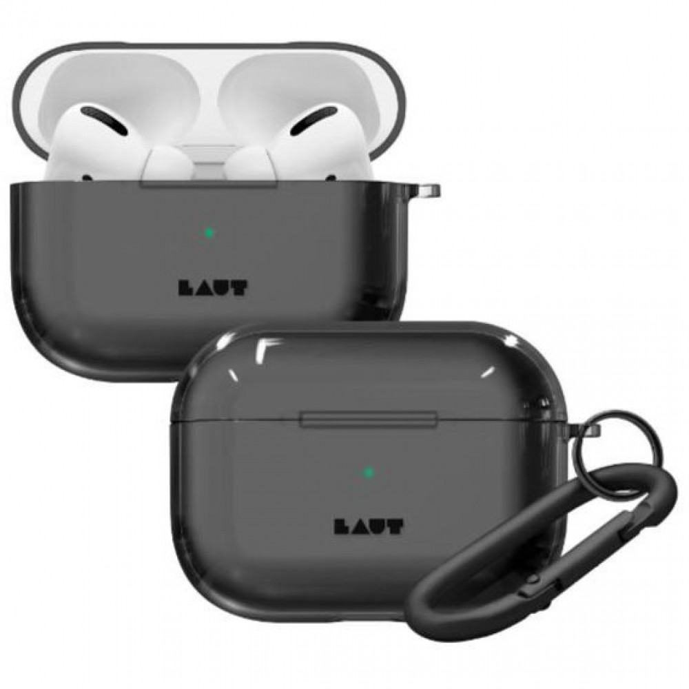 Фото Чохол LAUT CRYSTAL-X для AirPods Pro, твердий полікарбонат, прозоро-чорний (L_APP_CX_UB)