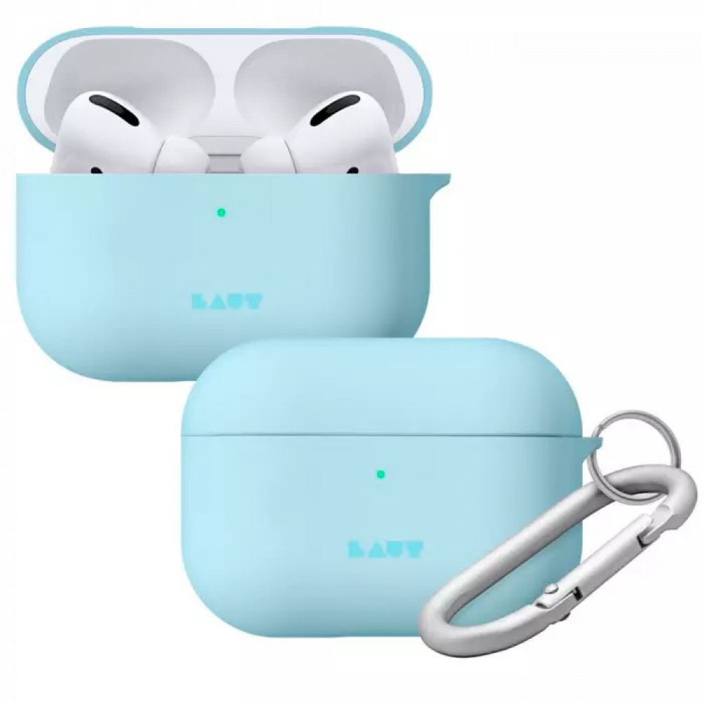 Фото Чохол LAUT HUEX Pastels для AirPods Pro, твердий полікарбонат з гумовим покриттям, ніжно-блакитний (L_APP_HXP_BL)