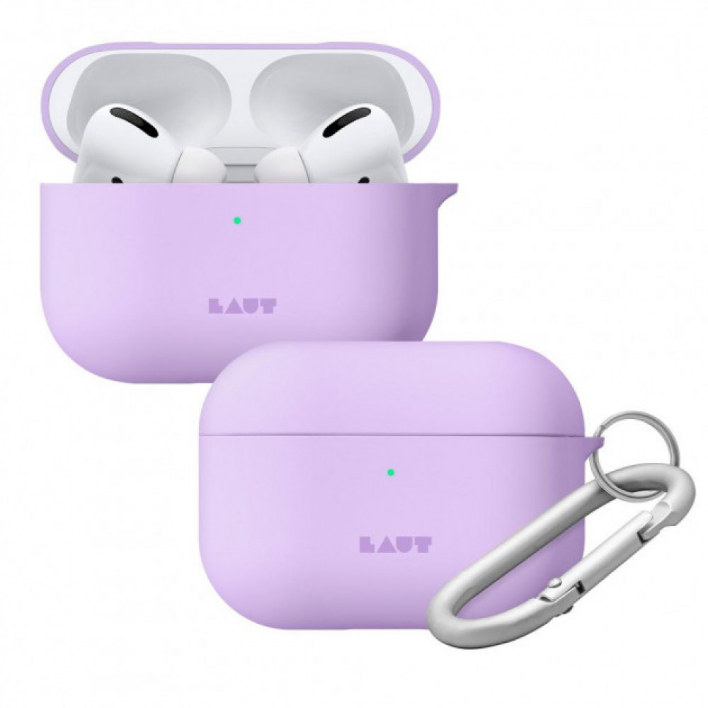 Фото Чохол LAUT HUEX Pastels для AirPods Pro, твердий полікарбонат з гумовим покриттям, ліловий (L_APP_HXP_PU)