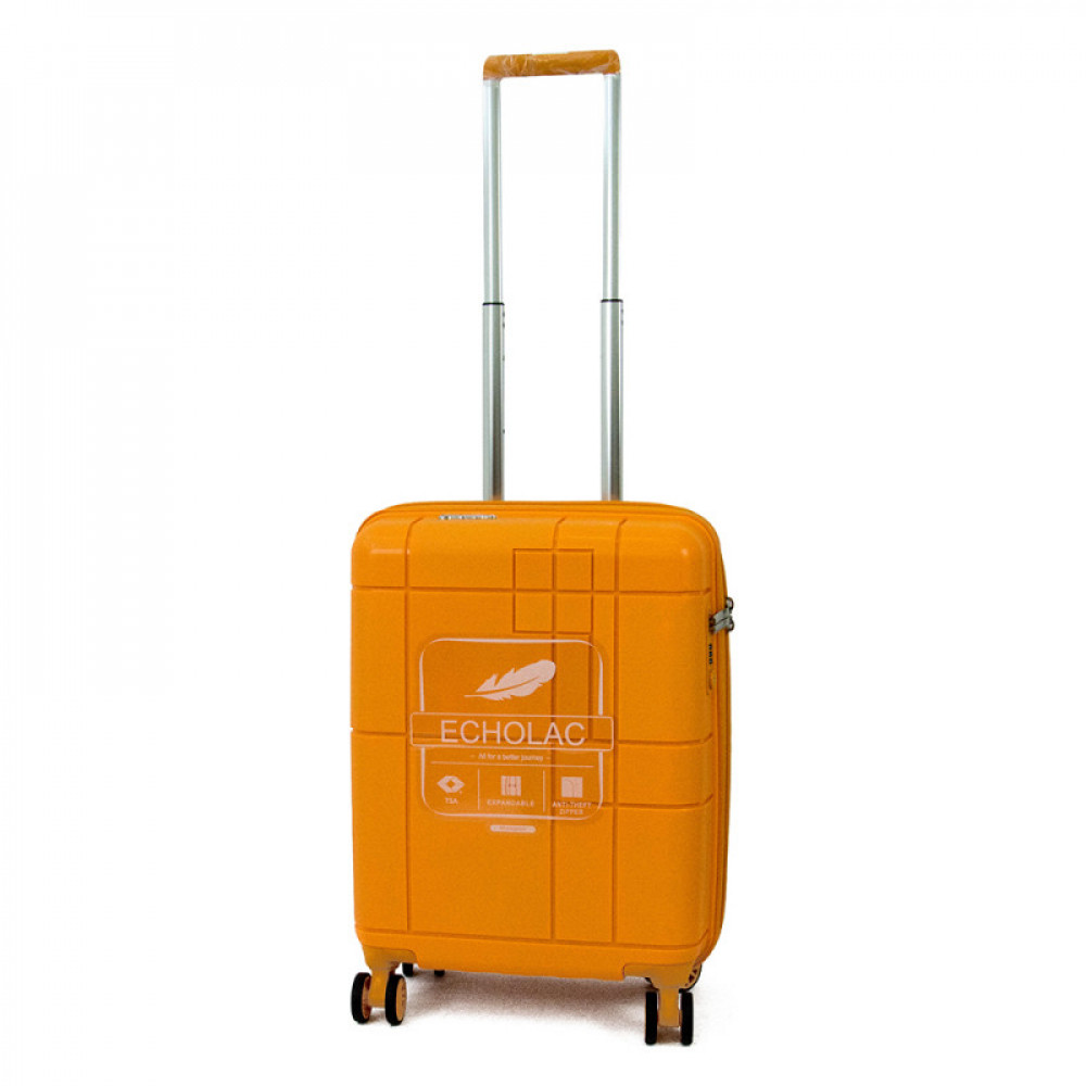 Фото Чемодан на 4-х колесах Echolac Monogram (S) 36 л Electric Orange (ECPW003-403-70)