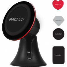 Авто держатель Macally магнитный универсальный для смартфонов с креплением на поверхность, черный (MDASHMAG2)