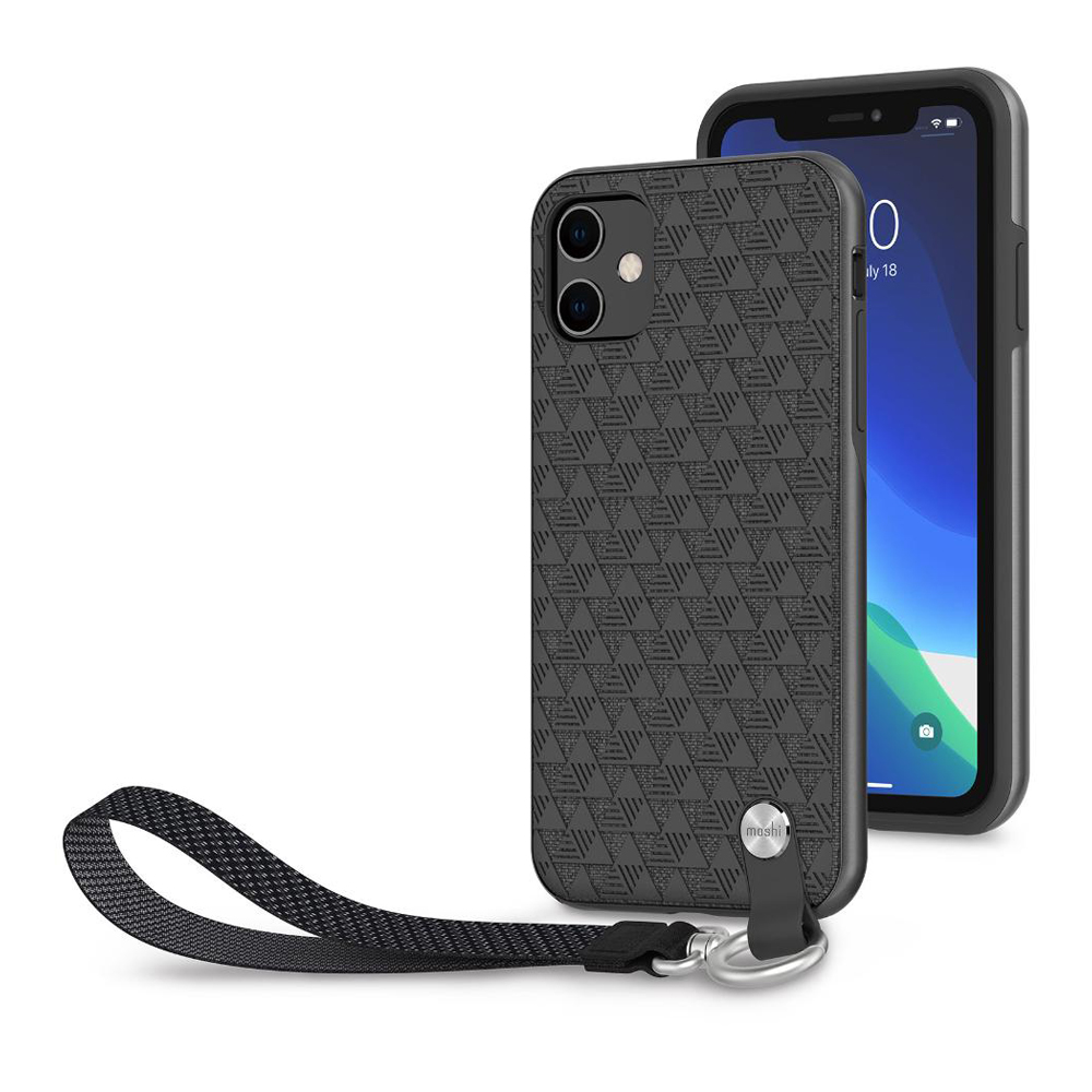 Фото Чехол-накладка Moshi Altra Slim Case with Wrist Strap Shadow Black for iPhone 11 (99MO117005)