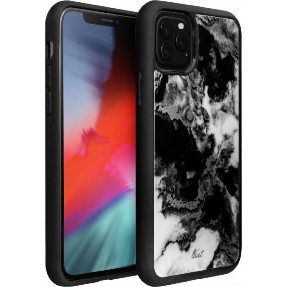 Фото Чохол-накладка Laut Mineral Glass для iPhone 11, чорний мінерал (L_IP19S_MG_BK)