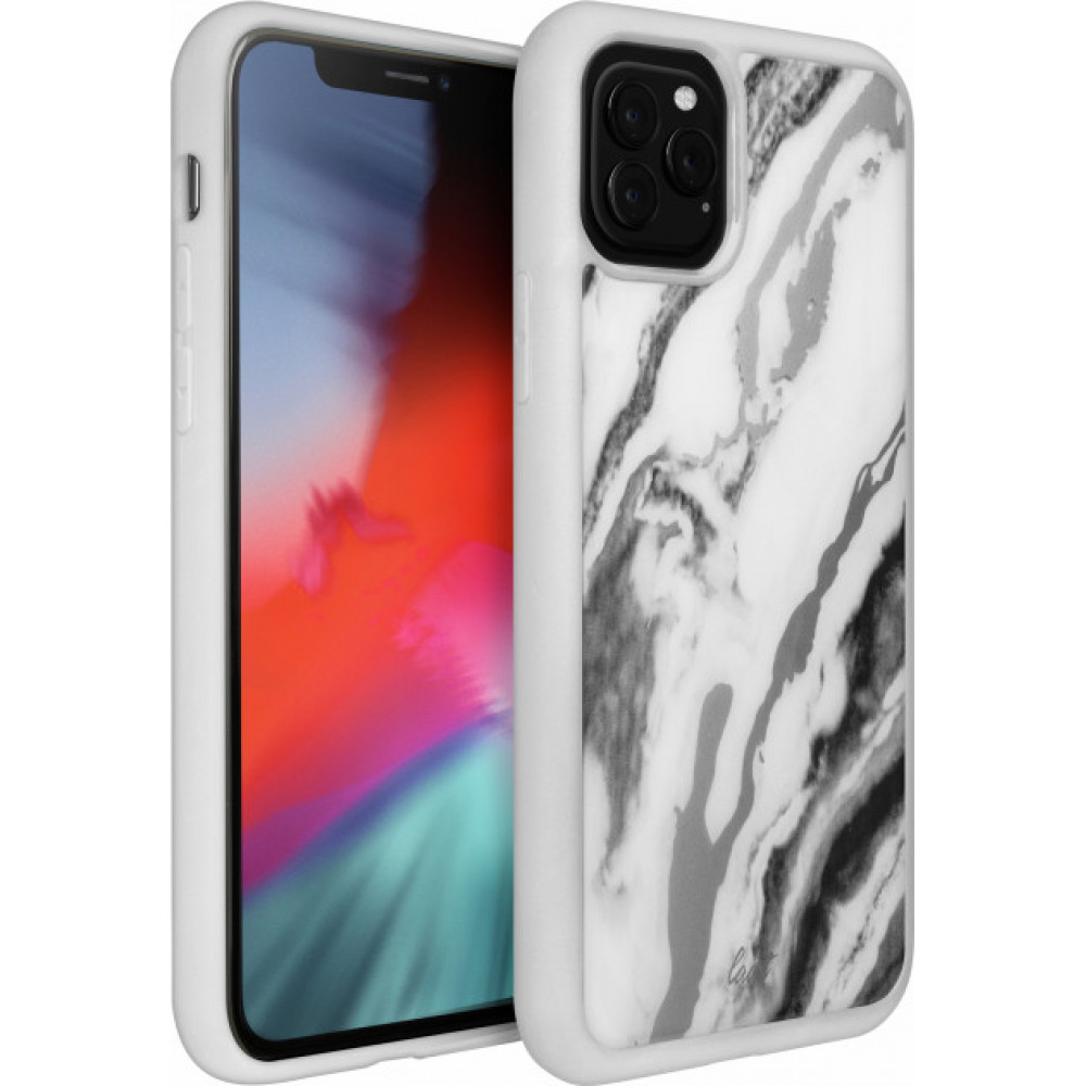 Фото Чехол-накладка LAUT MINERAL GLASS для iPhone 11 Pro Max, белый минерал