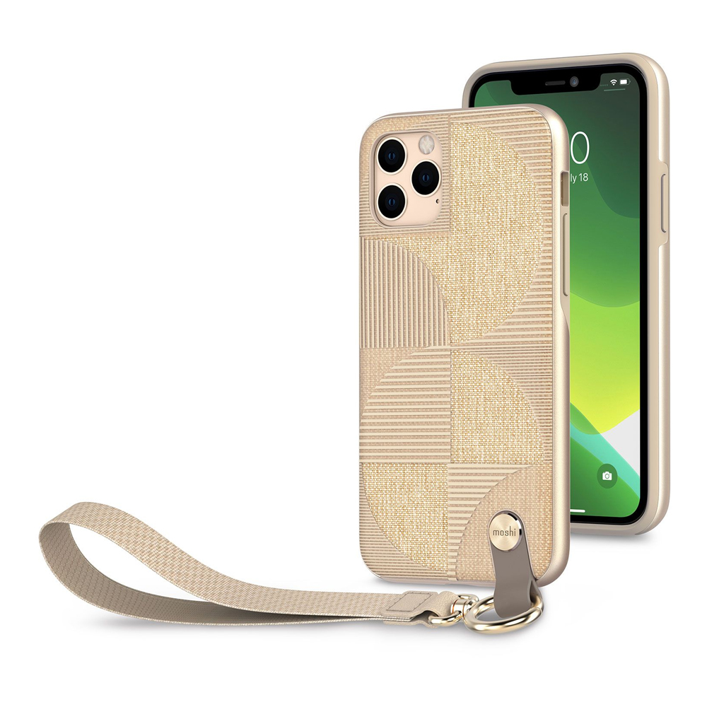Фото Чехол-накладка Moshi Altra Slim Case with Wrist Strap Sahara Beige for iPhone 11 Pro Max (99MO117305)