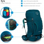 Рюкзак Osprey Kyte 66 Mulberry Purple WSWM синій фото 4