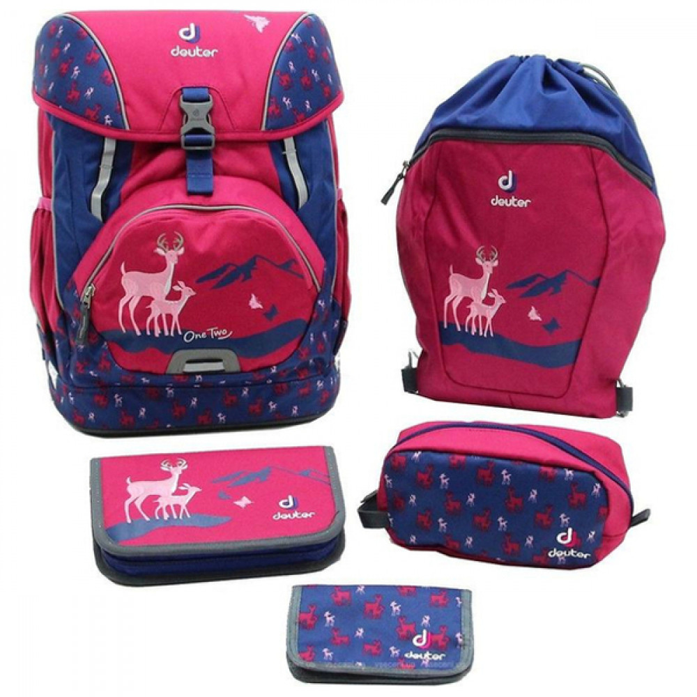 Фото Школьный набор Deuter OneTwoSet - Hopper цвет 5018 magenta deer