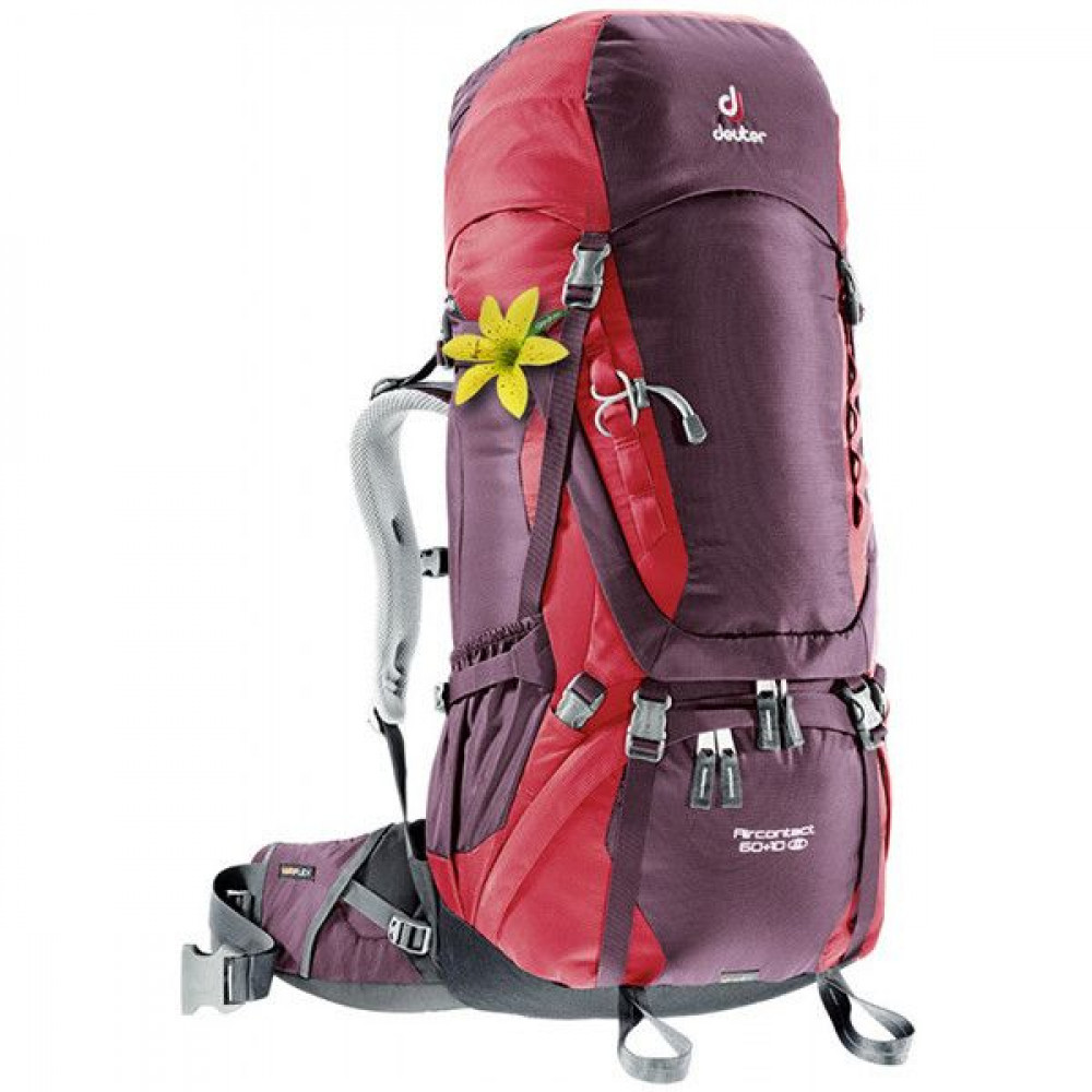 Фото Рюкзак Deuter Aircontact 60+10 SL колір 5518 aubergine-cranberry