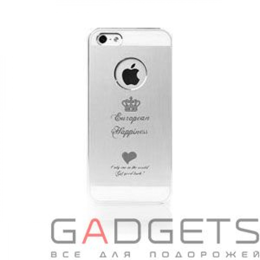 Фото Чехол iBacks Cameo European Happiness для iPhone 5/5S/SE Silver
