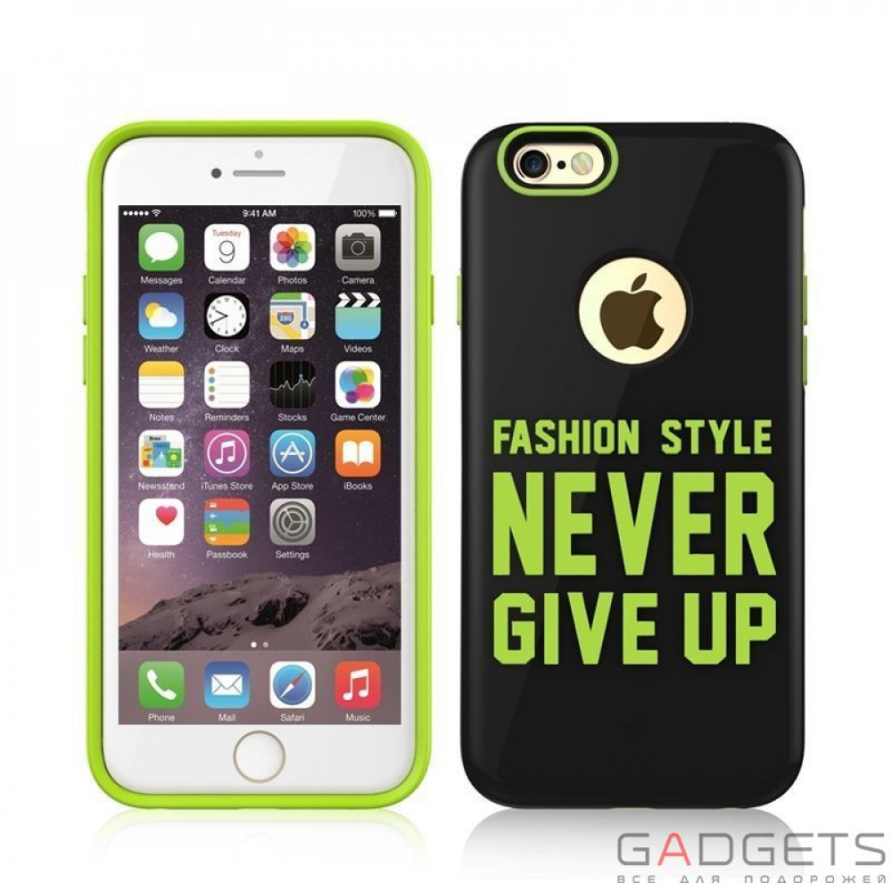 Фото Чохол-накладка Baseus Fashion style series для iPhone 66s Black and Fluorescent green