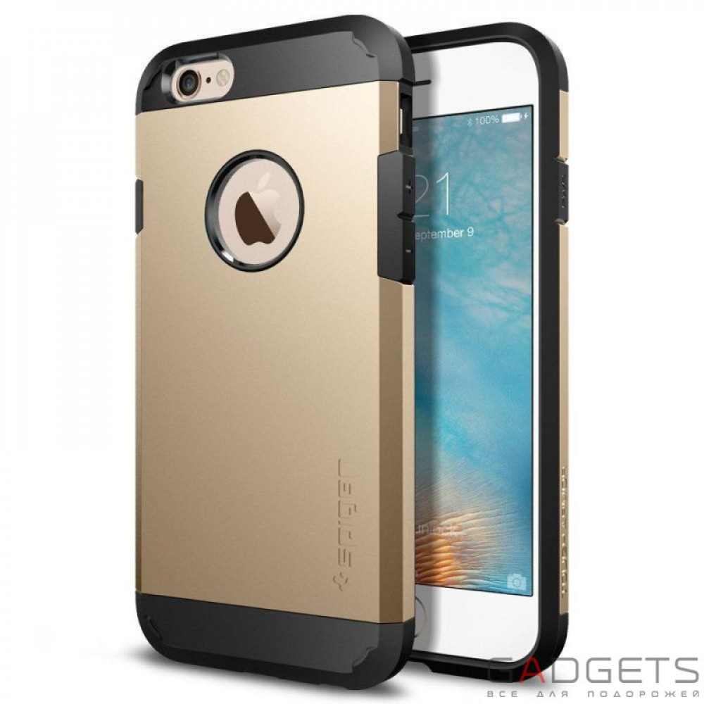 Фото Чехол-накладка Spigen Case Tough Armor Champagne Gold for iPhone 6/6S (SGP11613)