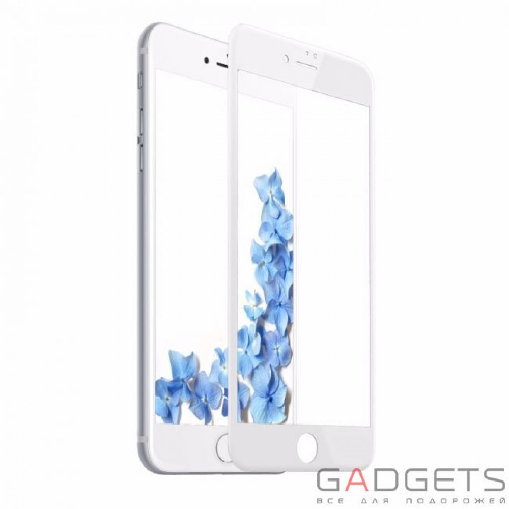 Фото Защитное стекло Baseus 0.2mm silk screen printed full-screen protector для iPhone 7 White
