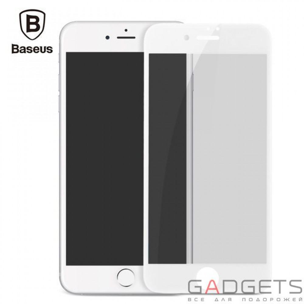 Фото Захисна плівка  Baseus 0.23mm Soft edge Anti-peeping Glass Film для iPhone 7 White