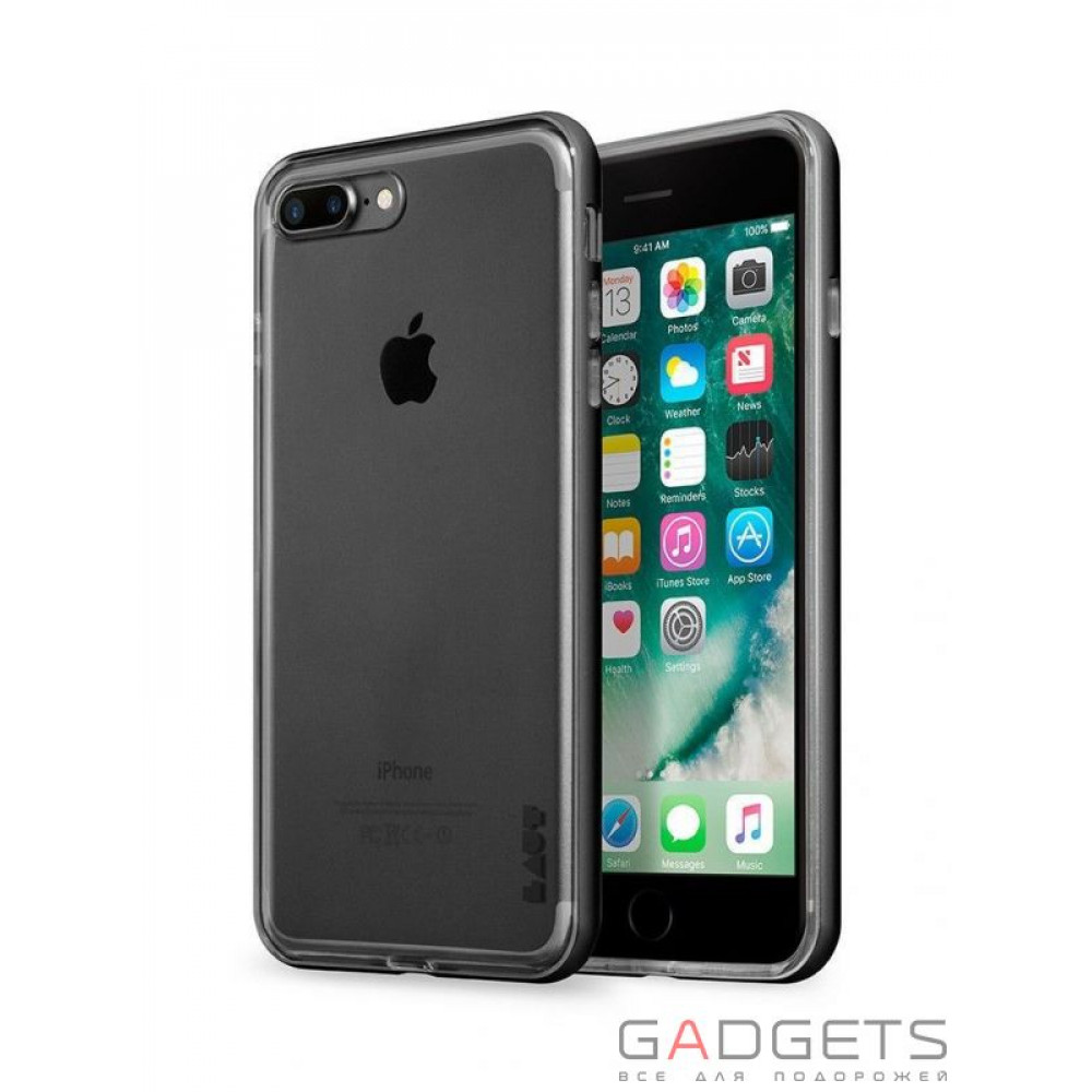 Фото Чехол Laut Exo-Frame Aluminium bampers для iPhone 7 Plus Черный (Matte Black) (LAUT_IP7P_EX_GM)