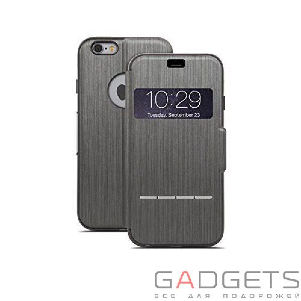 Фото Чехол-книжка Moshi Sensecover Touch Sensitive Flip Case Steel Black для iPhone SE/5/5S (99MO072001)