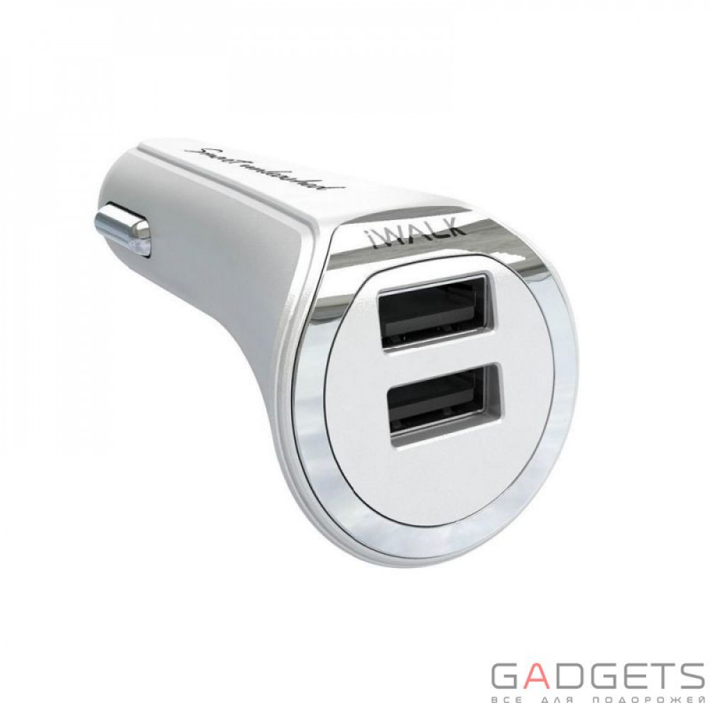 Фото Зарядний пристрій iWALK Dolphin Duo 3.4 car charger White