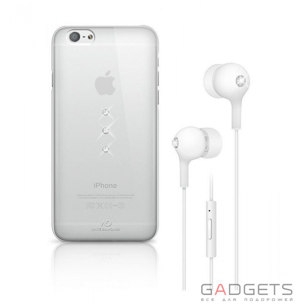 Фото Набор (чехол накладка+наушники) White Diamonds Bundle Crystal (Trinity Crystal+Earphones White) for iPhone 6/6S (7007TRI5)