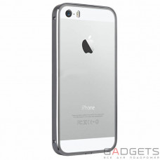 Чехол-бампер Baseus Metal frame + pan shining golden color series for iPhone 5/5S Gray