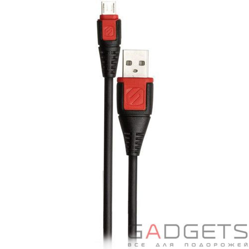 Фото Кабель для передачи данных Scosche Premium Micro USB Cables черный с красной вставкой (USBM3RD)
