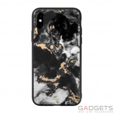 Чехол-накладка Laut Mineral Glass для iPhone 11, черный минерал