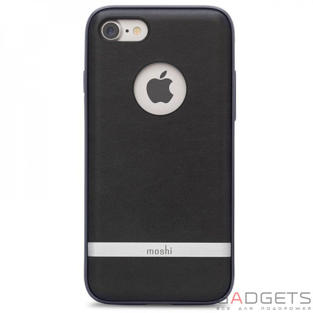 Фото Чехол-накладка Moshi Napa Vegan Leather Case Charcoal Black для iPhone 7 (99MO088003)