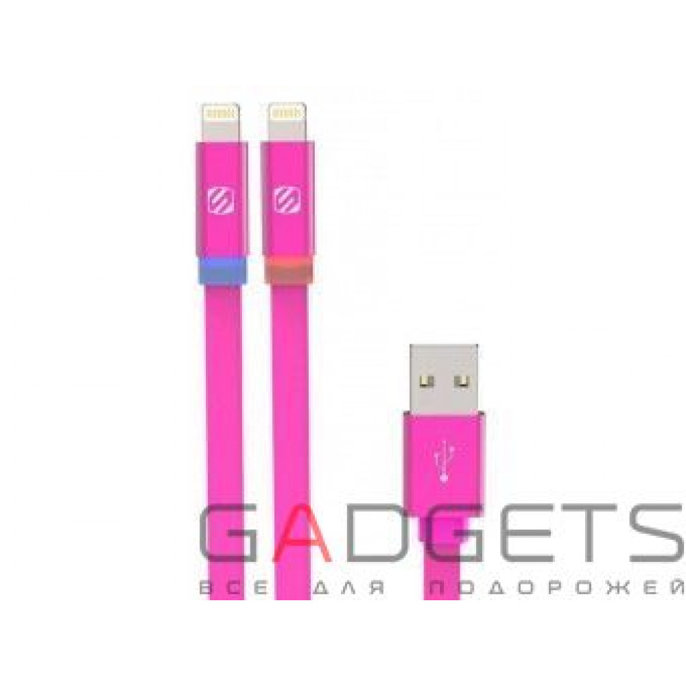 Фото Кабель для передачи данных Scosche Charge/Sync Cables розовый (I3FLEDPK)