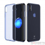 Чехол Baseus Simple Series Case Transparent Blue для iPhone X (ARAPIPH8-B03) фото 0