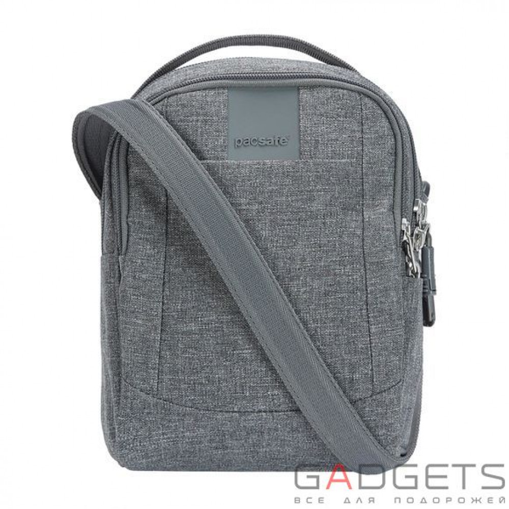 Фото Сумка через плечо, вертикальная, антивор Pacsafe Metrosafe LS100, 6 степеней защиты, серая