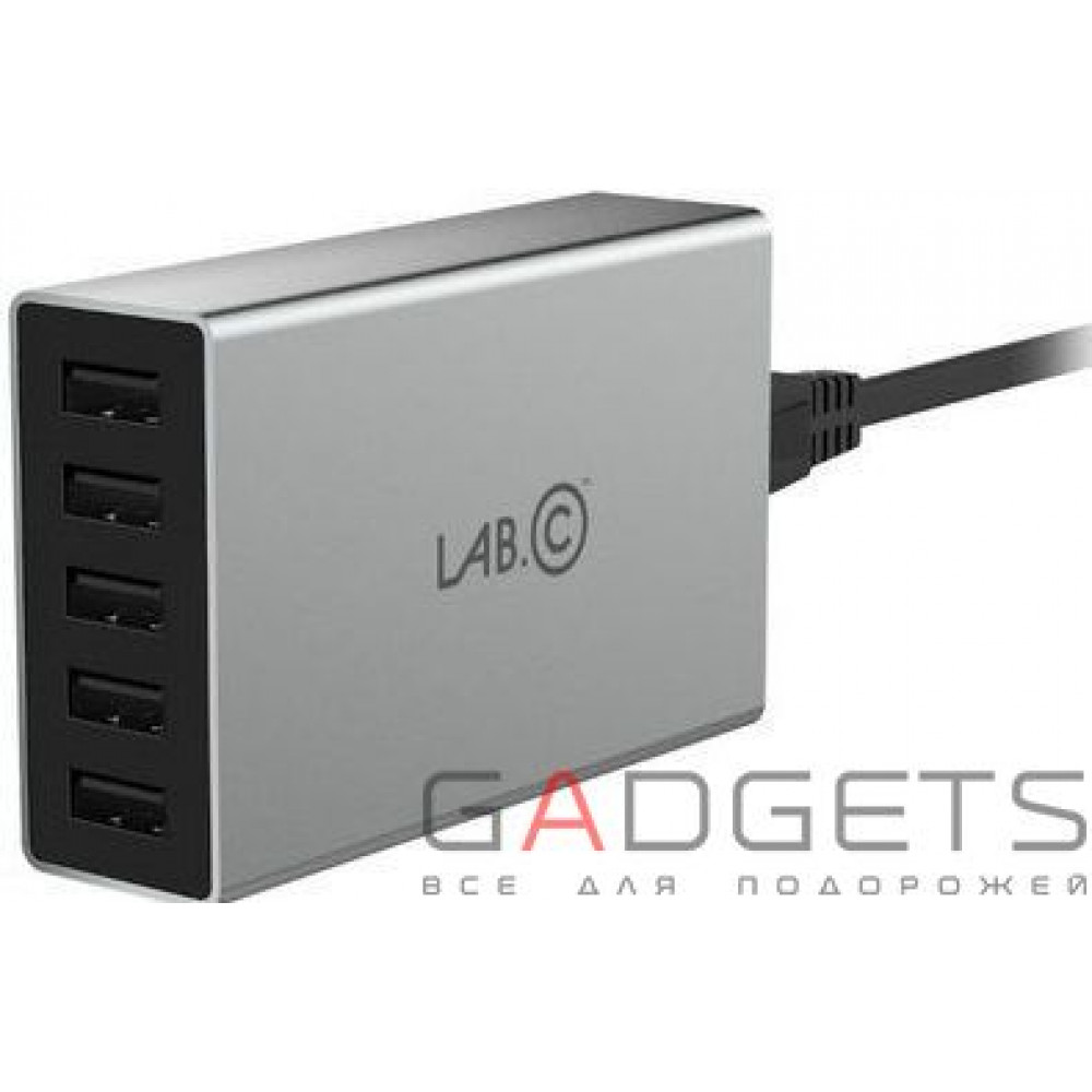 Фото Сетевое з/у Lab.C X5 5 Port USB Wall Charger Space Gray (8A) (LABC-587-GR_KR)