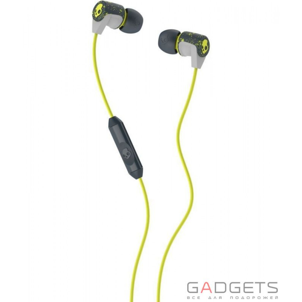Фото Наушники Skullcandy Gray/Lightgray/Ht Lime Riff In-Ear w/mic 1 (S2RFGY-386)