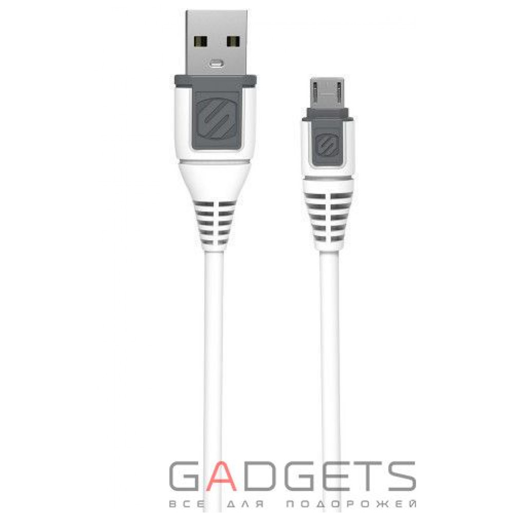 Фото Кабель для передачи данных Scosche Premium Micro USB Long Cables белый с серой вставкой (USBM10WT)