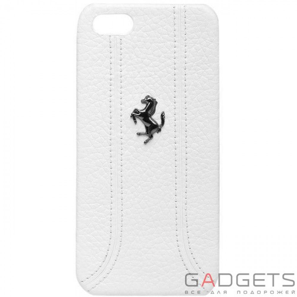 Фото Чохол-накладка CG Mobile Ferrari Leather Hard Case FF Collection White for iPhone 55S (FEFFHCP5FW)