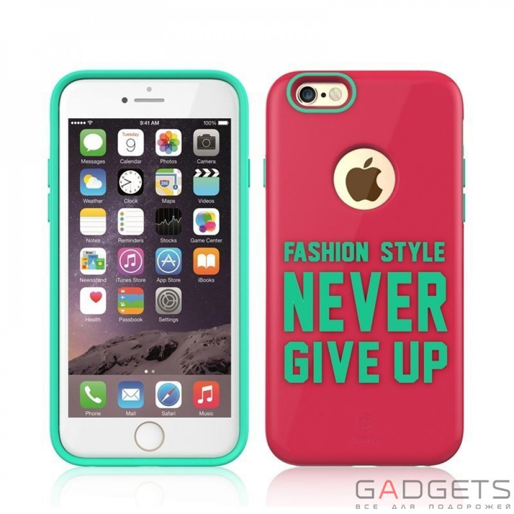 Фото Чехол-накладка Baseus Fashion style series для iPhone 6/6s Pink and Marine green