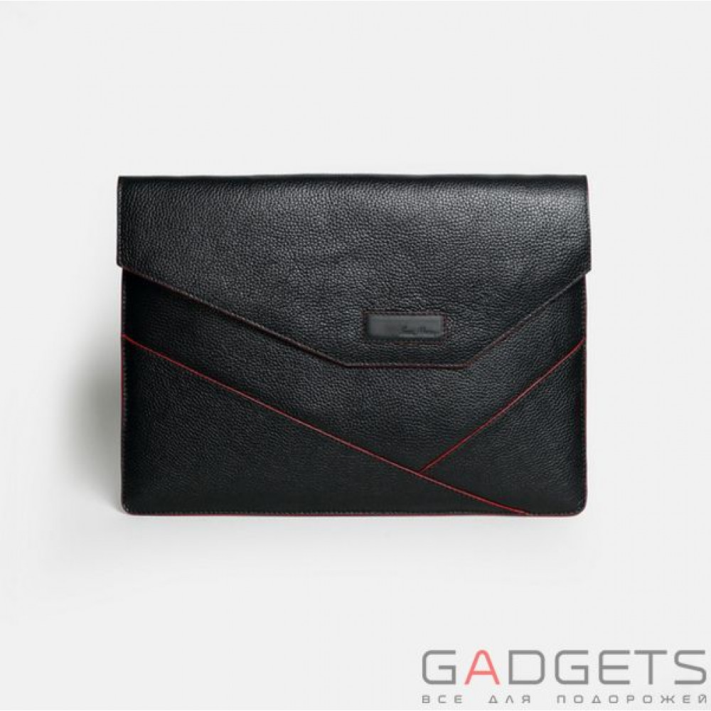 Фото Чохол-конверт Issa Hara MacBook 12'' Leather BlackRed (MC12_11k)