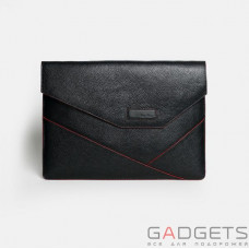 Чехол-конверт Issa Hara MacBook 12'' Leather Black/Red (MC12_11k)