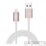 Кабель для зарядки и синхронизации Lab.C Lightning Leather Cable A.L Rose Gold (1.8 m) (LABC-511-RG) фото 0